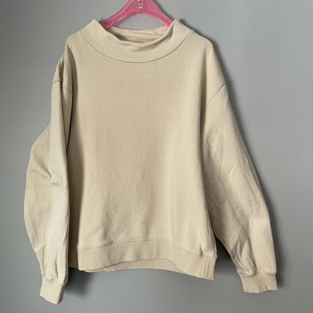 KOTN funnel neck sweatshirt in cream